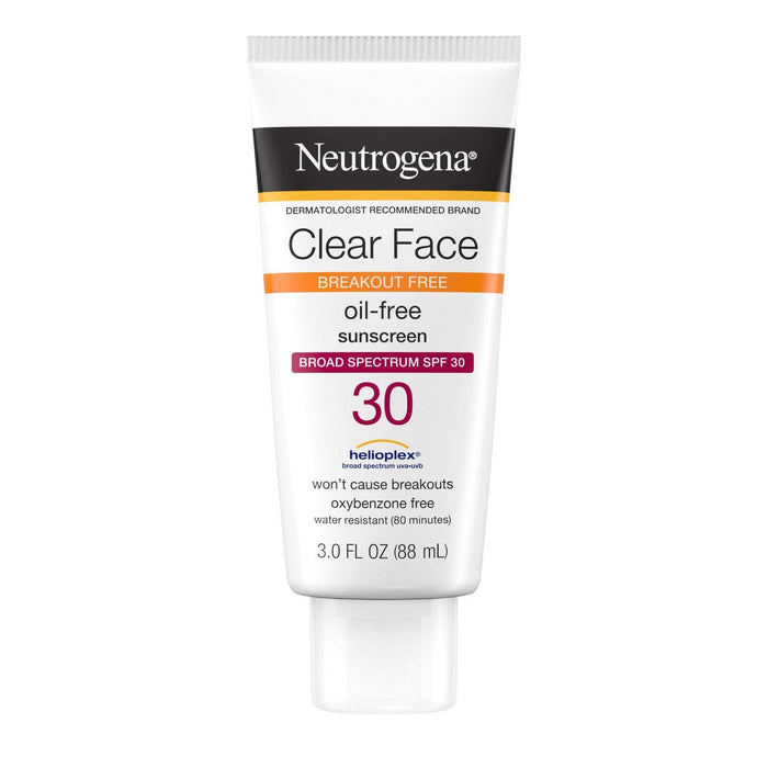 Neutrogena Clear Face Liquid Sunscreen Lotion SPF 30 - 3 fl oz - Elvoros