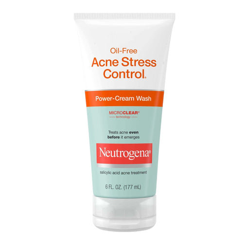 Neutrogena Oil-Free Acne Stress Control Power-Cream Wash - 6 fl oz - Elvoros