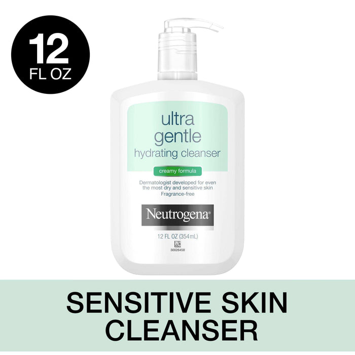 Neutrogena Ultra Gentle Hydrating Creamy Facial Cleanser - 12 Fl Oz - Elvoros