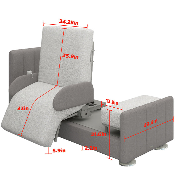 StarSleep Orin Rotating Sit to Stand Hospital Bed With Head and Foot Elevation