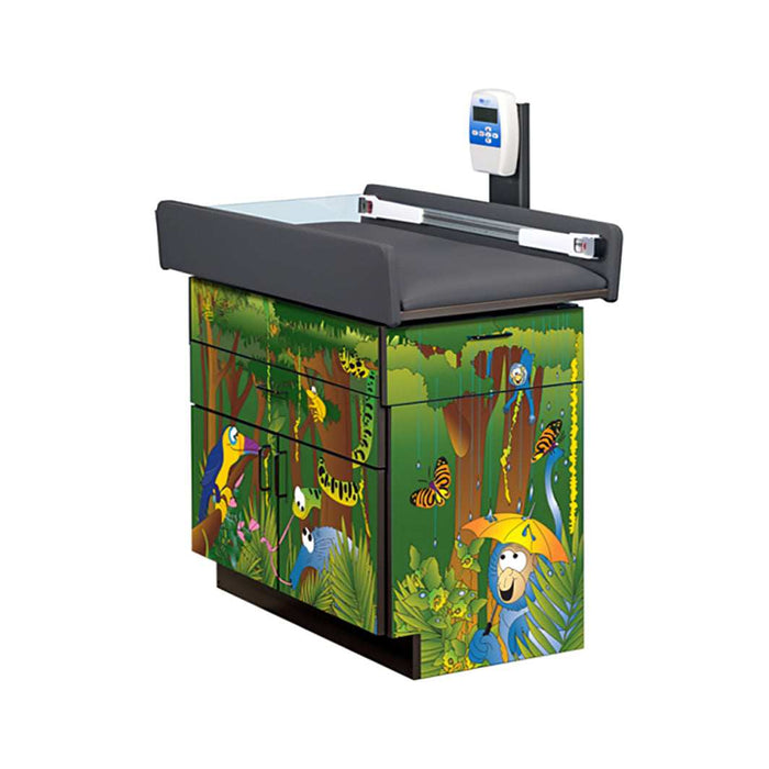 Clinton Complete Rainforest Follies Exam Room Pediatric Scale Table and Cabinets