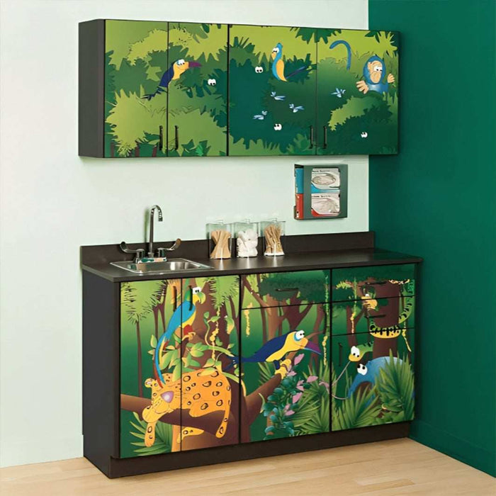 Clinton Complete Rainforest Follies Pediatric Treatment Table and Cabinets