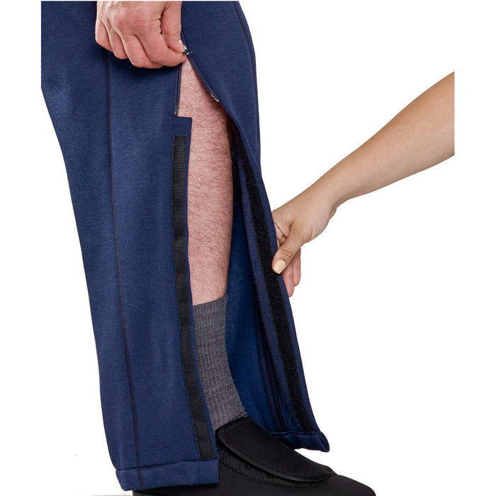 Silverts Men's Easy Touch Side Zip Adaptive Tearaway Pants with Catheter Access