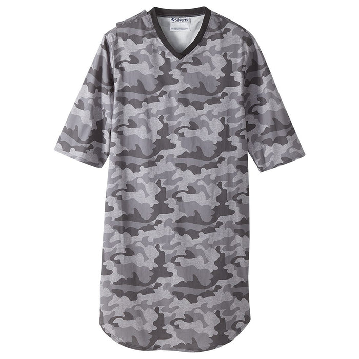 Silverts Men's Adaptive Poly-Cotton Open Back Hospital Gown