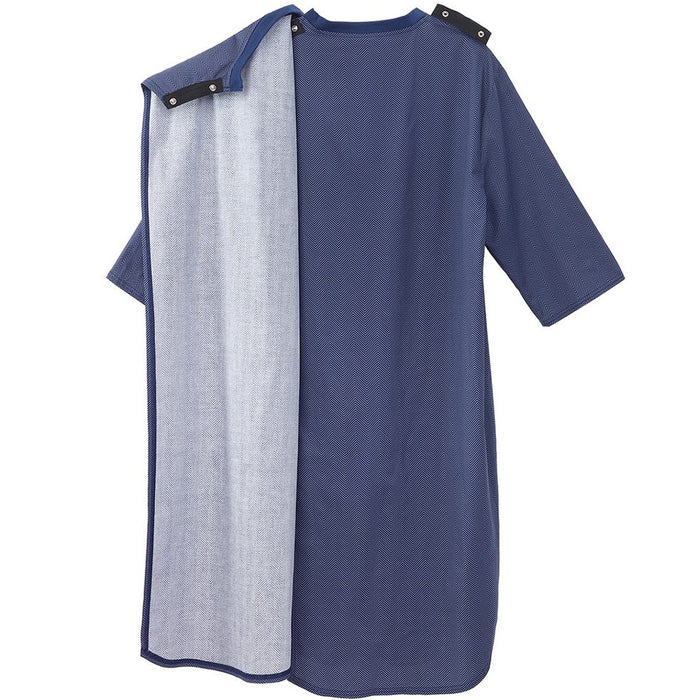 Silverts Men's Adaptive Poly-Cotton Open Back Hospital Gown