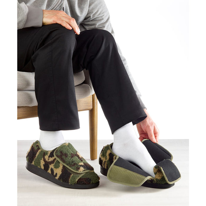 Silverts Men's Extra Wide Non-Slip Diabetic Slippers