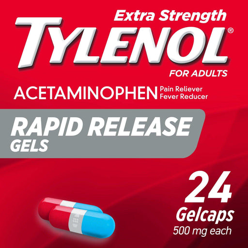 Tylenol Extra Strength Acetaminophen Rapid Release Gels - 24 Count - Elvoros