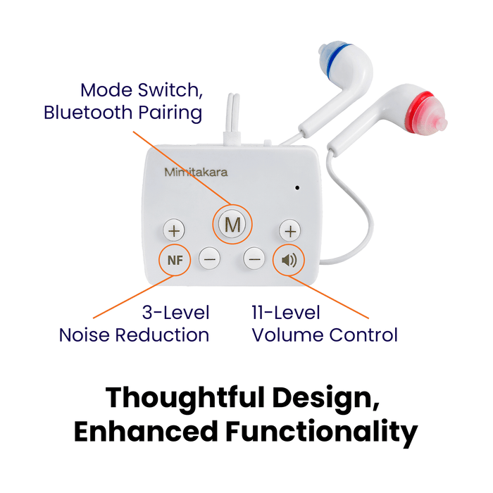 Mimitakara Bluetooth Rechargeable Pocket Size goodHearing P2 Hearing Aid