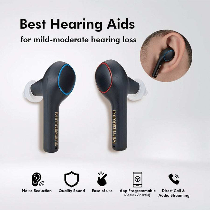 Mimitakara Bluetooth Rechargeable TWS goodHearing T1 Hearing Aid
