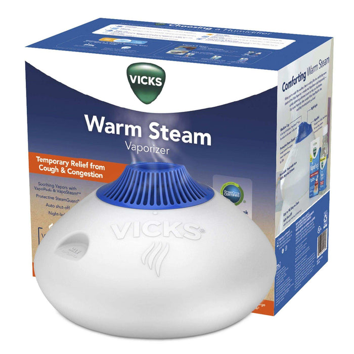 Vicks Warm Steam Vaporizer Humidifier with Night Light - 1.5 Gal - Elvoros
