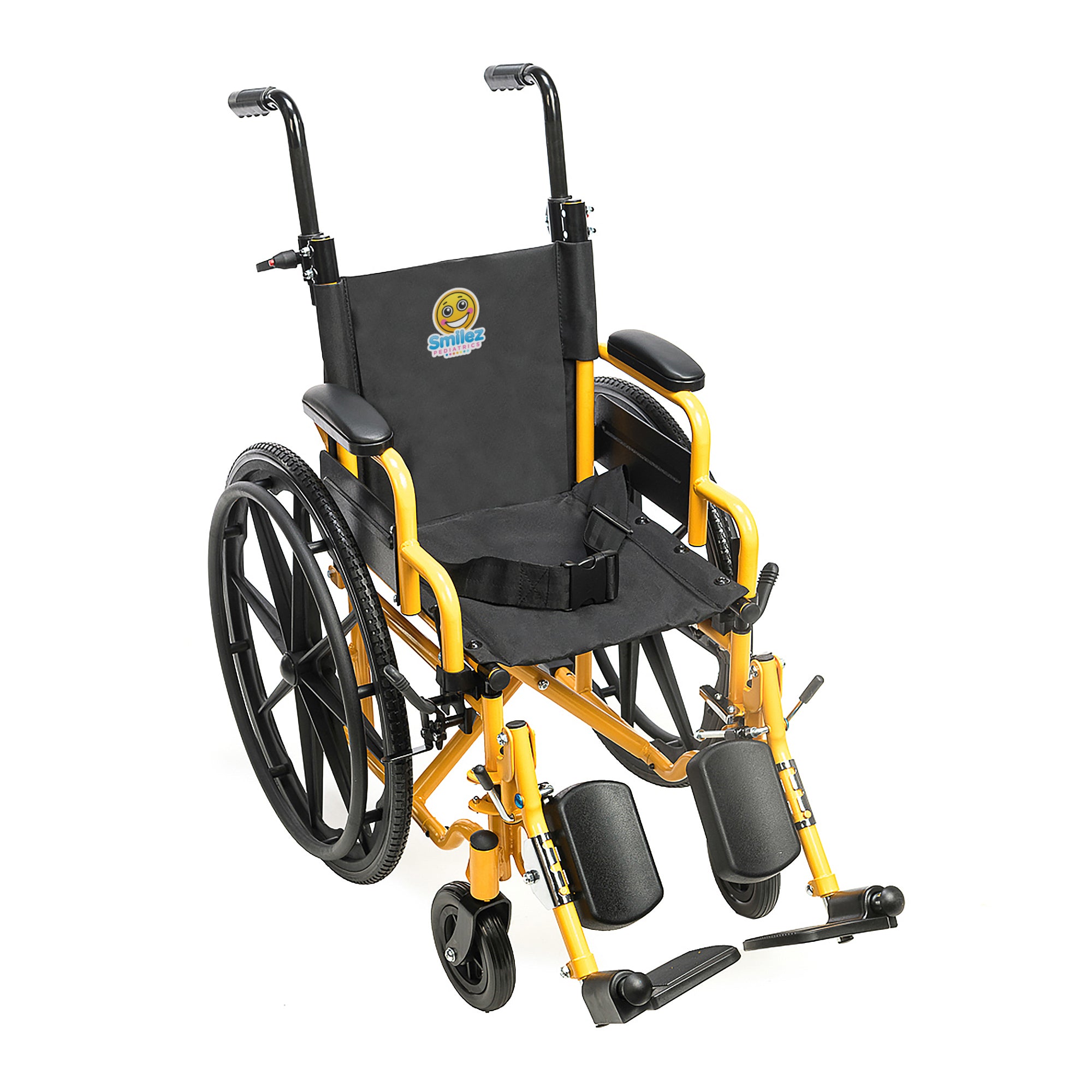 Smilez Pediatric Wheelchair Fun Lightweight Kids Wheelchair with Cushion Seat and Anti-Tippers