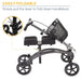 Drive Medical Dual Pad Steerable Knee Walker Knee Scooter with Basket - Elvoros