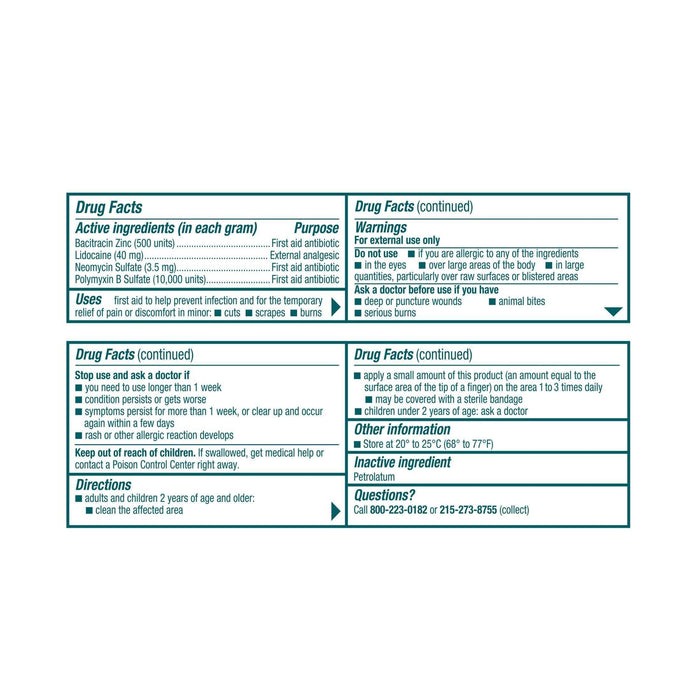 Neosporin + Lidocaine Pain Relieving Antibiotic Ointment - 0.5 oz - Elvoros