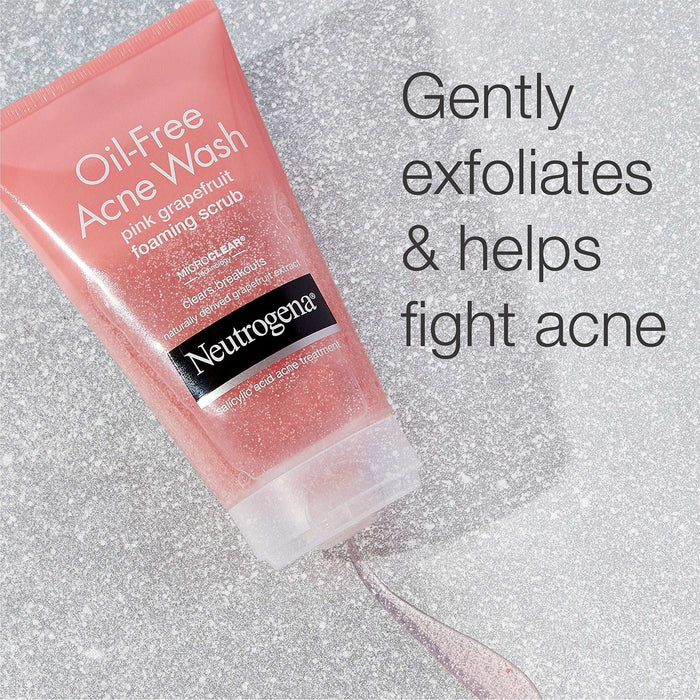 Neutrogena Oil-Free Acne Wash Pink Grapefruit Foaming Scrub - 2 fl oz - Elvoros