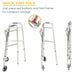 Drive Medical PreserveTech Deluxe Two Button Folding Walker - Elvoros