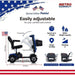Metro Mobility Patriot Series 4-Wheel Travel Mobility Scooter - Elvoros