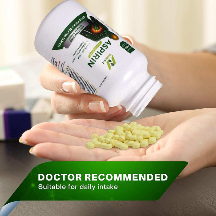 NobleAid Pure Low Dose Baby Aspirin 81mg for Adults - Elvoros