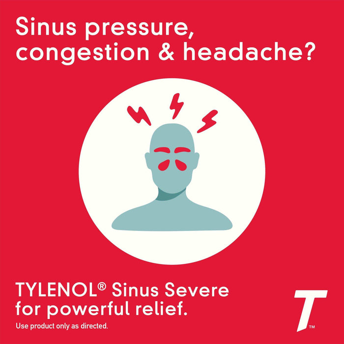 Tylenol Sinus Severe Daytime Cold & Flu Pain Reliever Caplets - 24 Ct - Elvoros