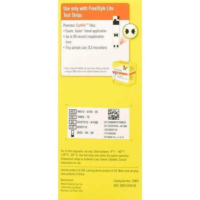 Abbott Freestyle Lite Blood Glucose Monitoring Kit - Elvoros