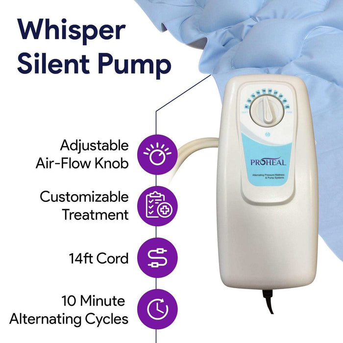 Proheal Adjustable Alternating Pressure Overlay - Mattress Sore Pressure Pad - Elvoros