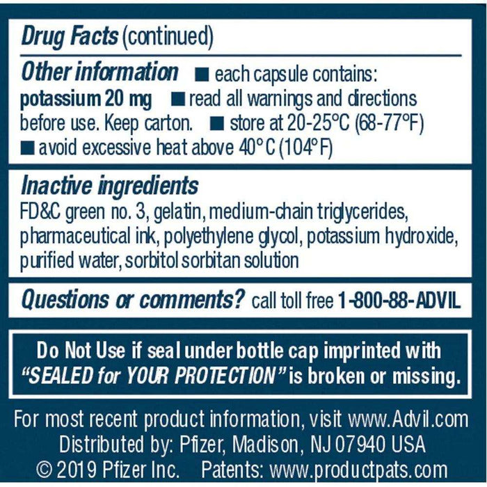 Advil Pain Reliever Fever Reducer Mini Liquid Gels - Elvoros