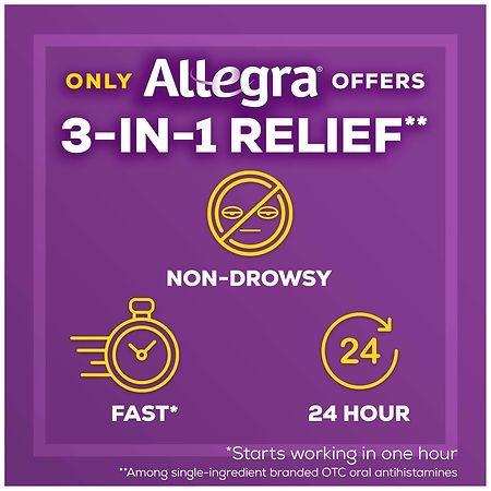 Allegra Adult 24HR Tablet 180 mg, Allergy Relief - Elvoros