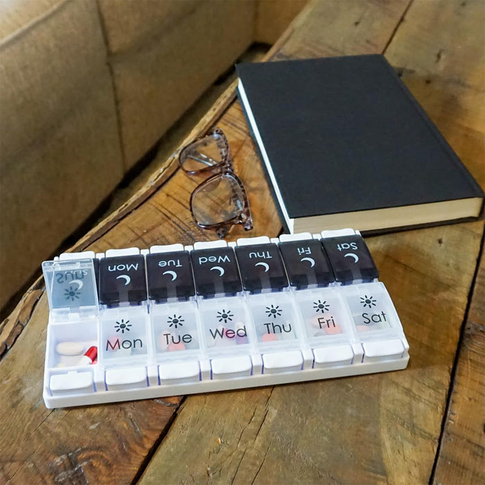 Ezy Dose AM/PM 7-Day Push Button Pill Organizer