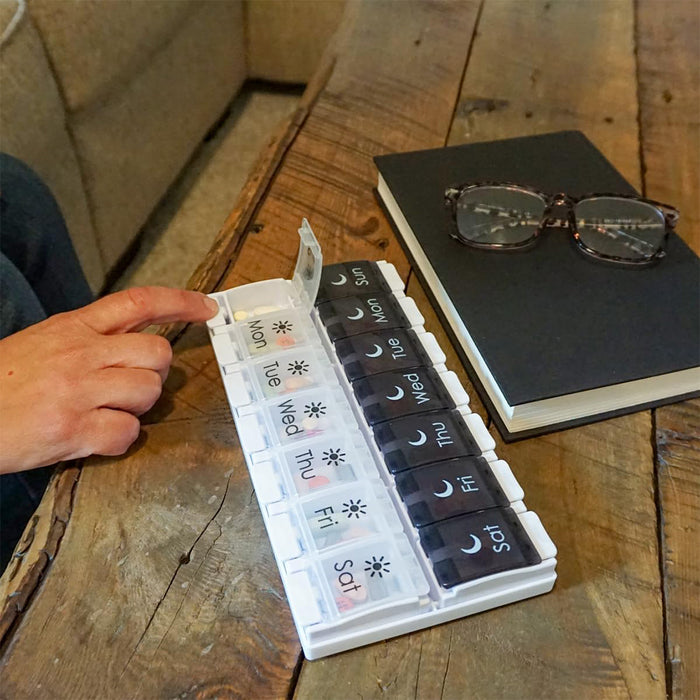 Ezy Dose AM/PM 7-Day Push Button Pill Organizer
