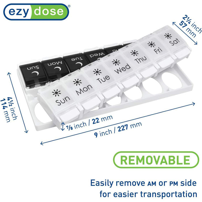 Ezy Dose AM/PM 7-Day Push Button Pill Organizer