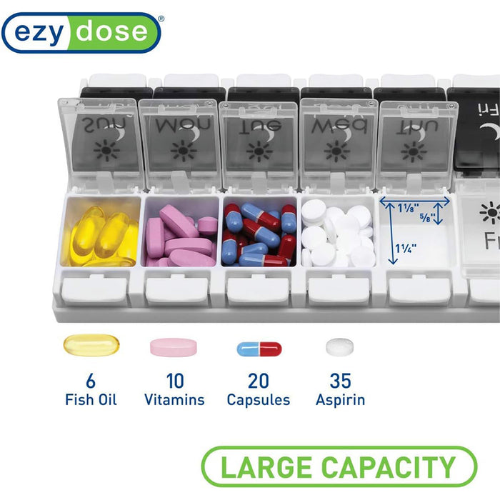 Ezy Dose AM/PM 7-Day Push Button Pill Organizer