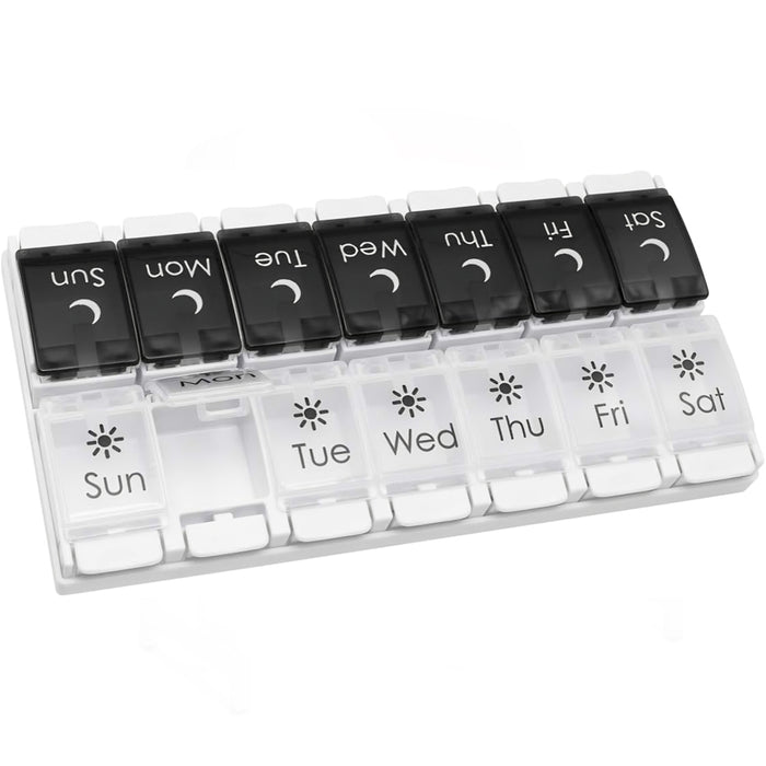 Ezy Dose AM/PM 7-Day Push Button Pill Organizer
