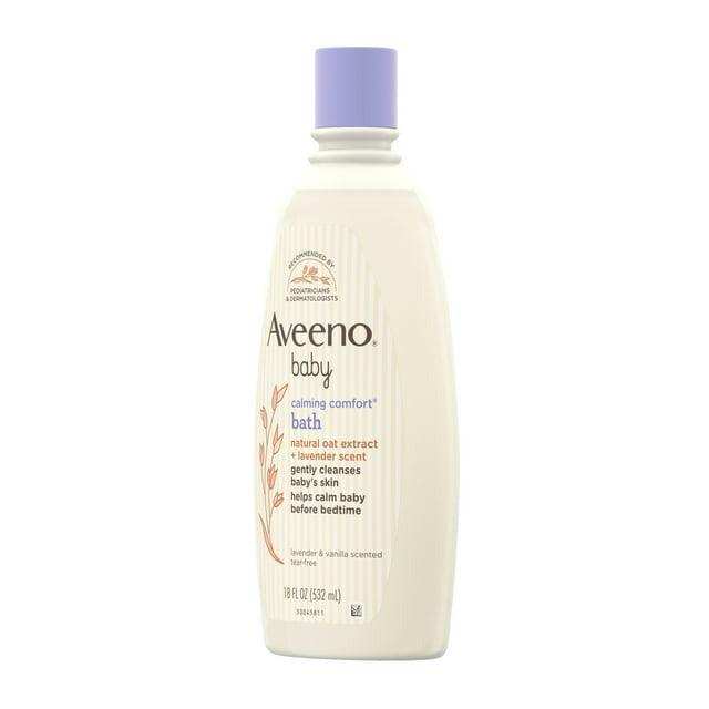 Aveeno Baby Calming Comfort Bath, Body & Hair Wash, Lavender and Vanilla Scent - 18oz - Elvoros