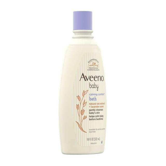 Aveeno Baby Calming Comfort Bath, Body & Hair Wash, Lavender and Vanilla Scent - 18oz - Elvoros
