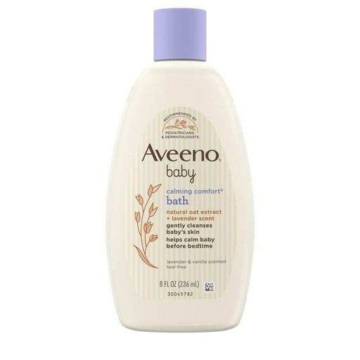 Aveeno Baby Calming Comfort Bath, Body & Hair Wash, Lavender and Vanilla Scent - 8oz - Elvoros