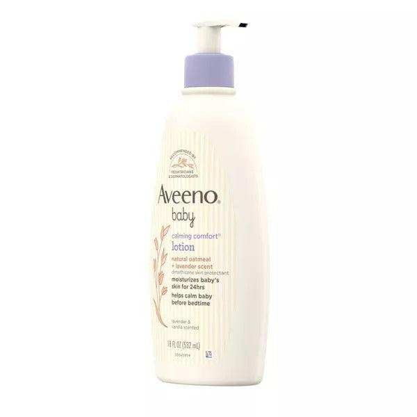 Aveeno Baby Calming Comfort Moisturizing Body Lotion, Lavender & Vanilla Scents - 18oz - Elvoros