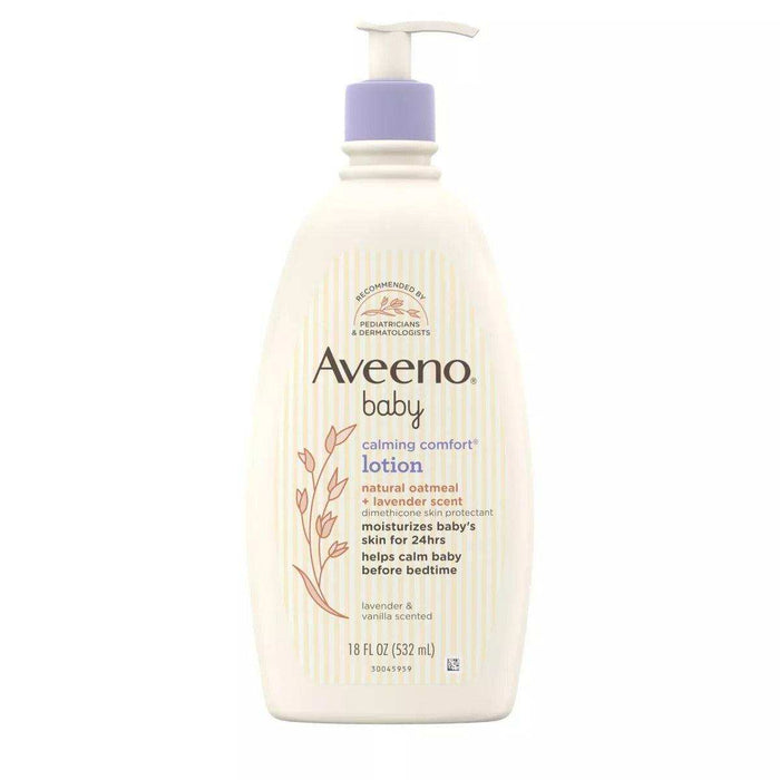 Aveeno Baby Calming Comfort Moisturizing Body Lotion, Lavender & Vanilla Scents - 18oz - Elvoros