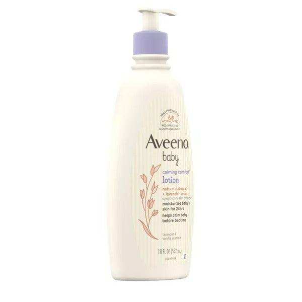 Aveeno Baby Calming Comfort Moisturizing Body Lotion, Lavender & Vanilla Scents - 18oz - Elvoros