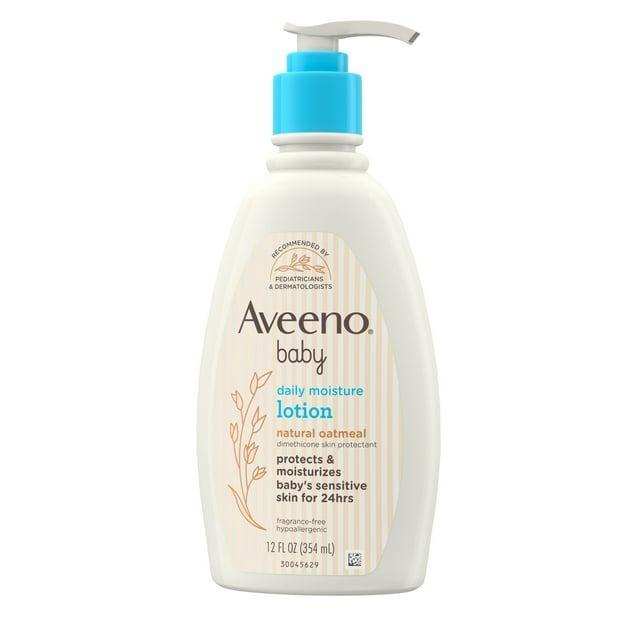 Aveeno Baby Daily Moisture Body Lotion for Delicate Skin with Colloidal Oatmeal - 12oz - Elvoros