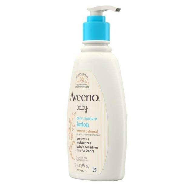 Aveeno Baby Daily Moisture Body Lotion for Delicate Skin with Colloidal Oatmeal - 12oz - Elvoros