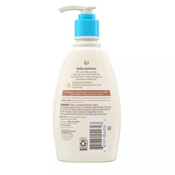 Aveeno Baby Daily Moisture Gentle Body Bath Wash & Shampoo, Oat Extract - 12oz - Elvoros