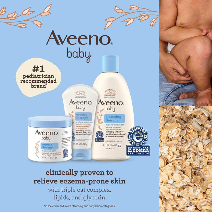 Aveeno Baby Eczema Therapy Moisturizing Cream for Dry, Itchy Skin - 12oz - Elvoros