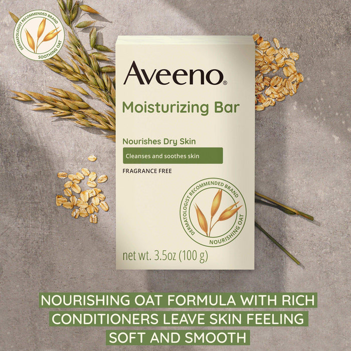 Aveeno Gentle Moisturizing Face Cleansing Bar for Dry Skin - 3.5oz - Elvoros
