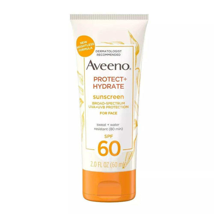 Aveeno Protect + Hydrate Broad Spectrum Face Sunscreen Lotion SPF60 - 3 Oz - Elvoros