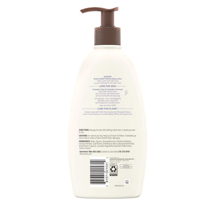 Aveeno Stress Relief Moisturizing Body Lotion Lavender Scent - 18oz - Elvoros