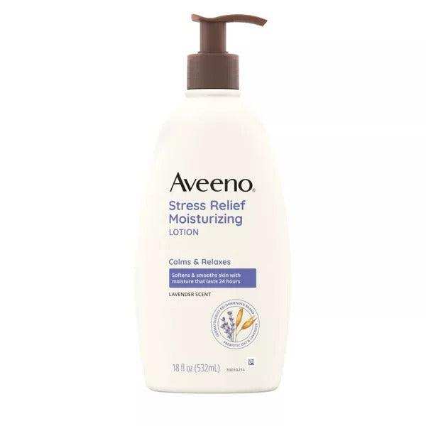 Aveeno Stress Relief Moisturizing Body Lotion Lavender Scent - 18oz - Elvoros