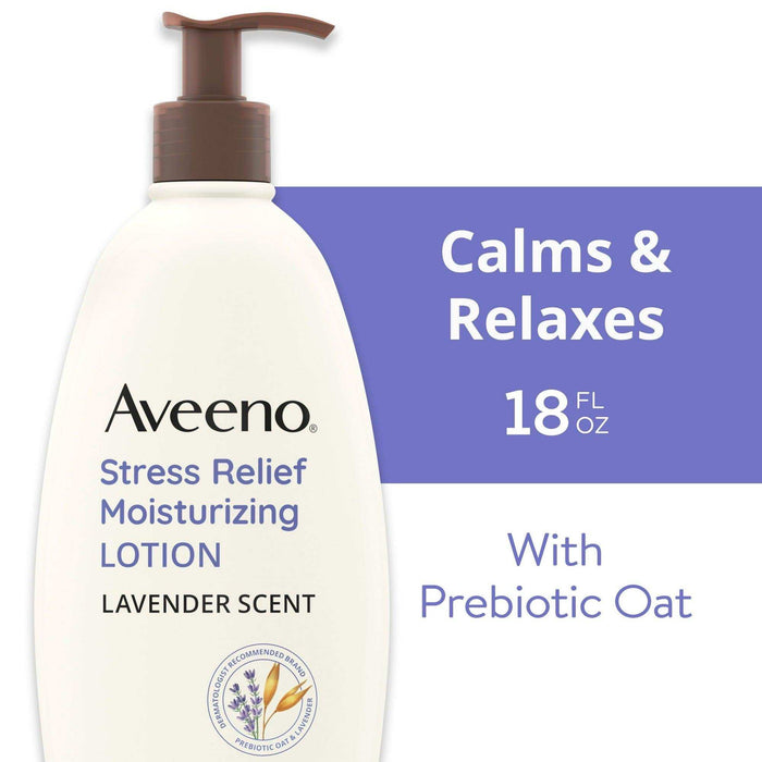 Aveeno Stress Relief Moisturizing Body Lotion Lavender Scent - 18oz - Elvoros