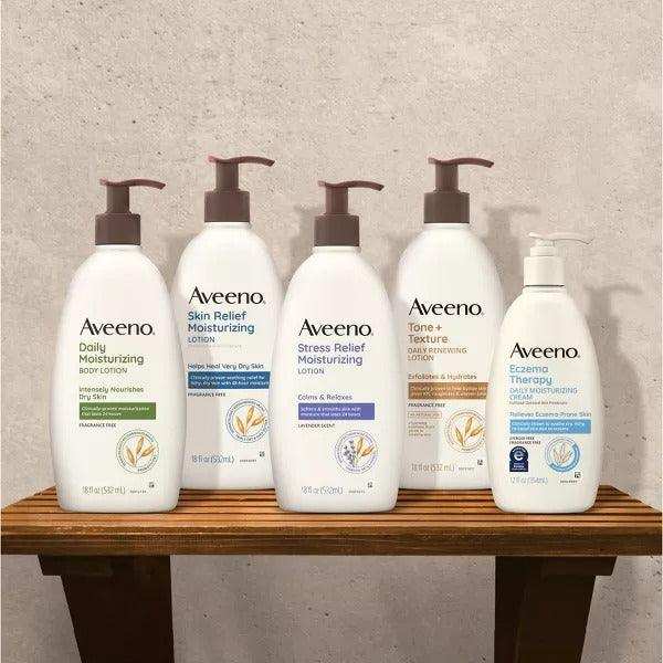 Aveeno Stress Relief Moisturizing Body Lotion with Lavender Scent - 12oz - Elvoros