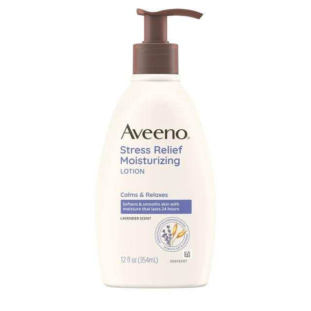 Aveeno Stress Relief Moisturizing Body Lotion with Lavender Scent - 12oz - Elvoros