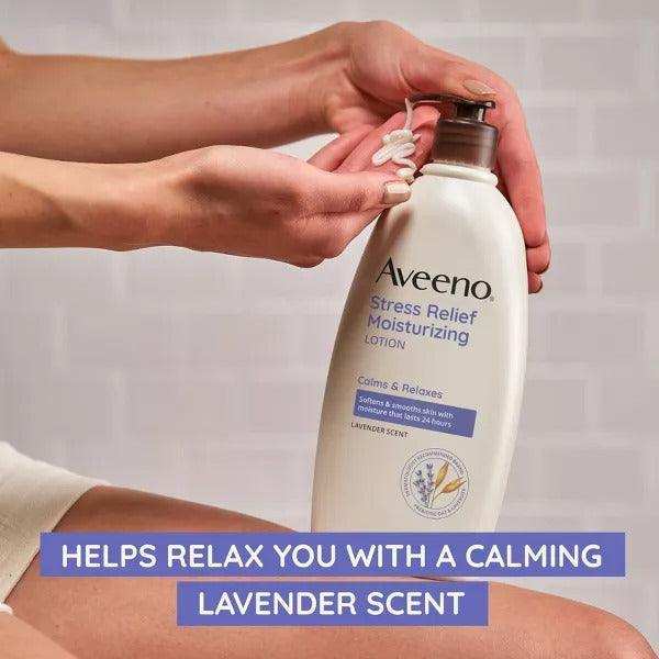 Aveeno Stress Relief Moisturizing Body Lotion with Lavender Scent - 12oz - Elvoros