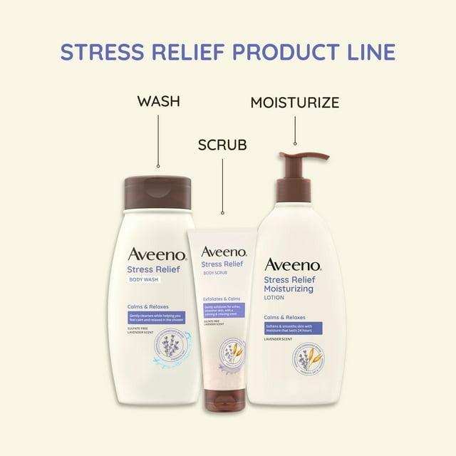 Aveeno Stress Relief Moisturizing Body Lotion with Lavender Scent - 12oz - Elvoros